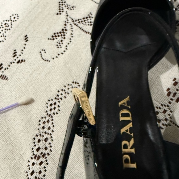 Authentic PRADA Modellerie Black Patent Leather Block Heel EU 37.5 US 7.5 - Picture 15 of 16